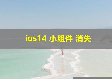 ios14 小组件 消失